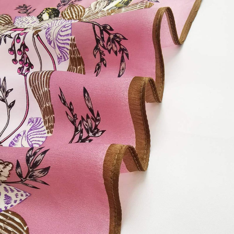 FONYVE 100% Mulberry Silk Scarfs for Women - Lightweight Square Satin Head Scarf - Small Silk Hair Scarf for Sleeping 21" x 21" - Image 3